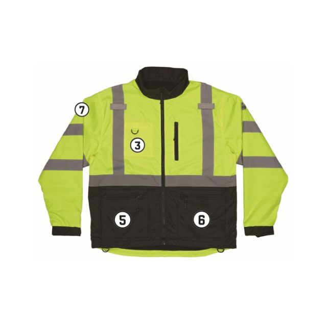 GloWear 8351 Hi-Vis Windbreaker Water-Resistant Jacket - Type R, Class 3
