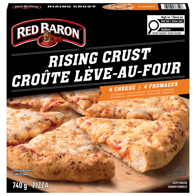 Red Baron Rising Crust Four Cheese Medley Frozen Pizza