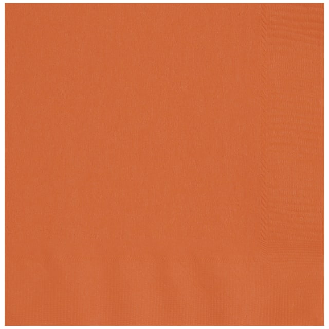 3222 Pumpkin Orange Solid Luncheon Napkins, 20ct
