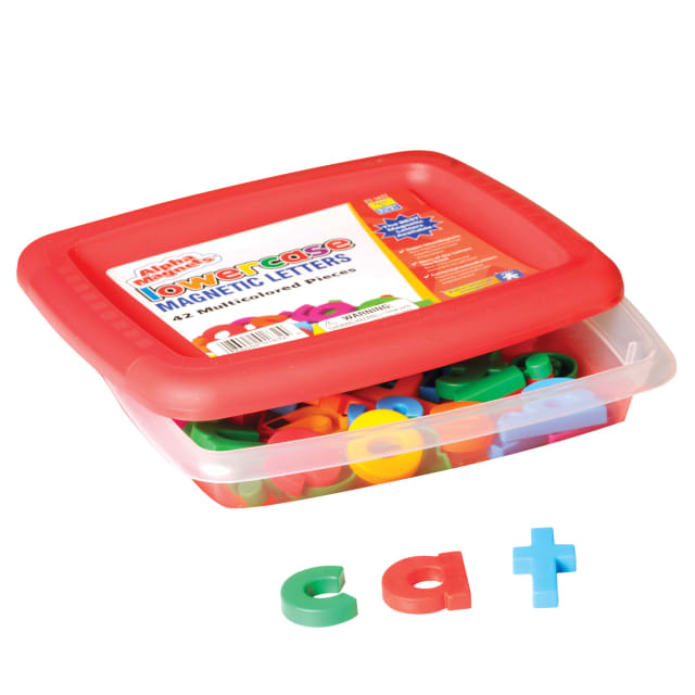 MULTICOLOR LOWERCASE ALPHAMAGNETS 42PCS