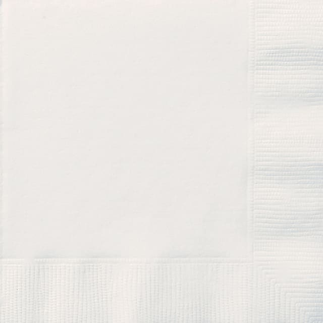 3102 Bright White Solid Luncheon Napkins, 20ct
