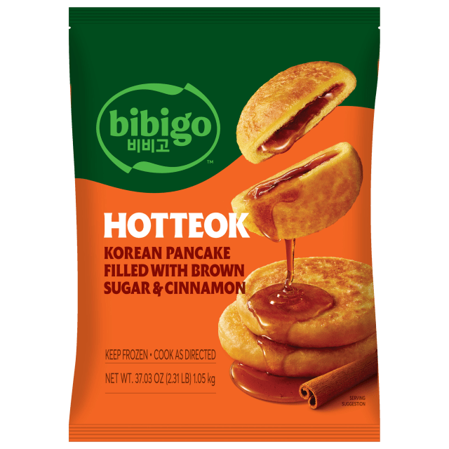 bibigo Frozen Hotteok Korean Pancakes Filled with Brown Sugar and Cinnamon