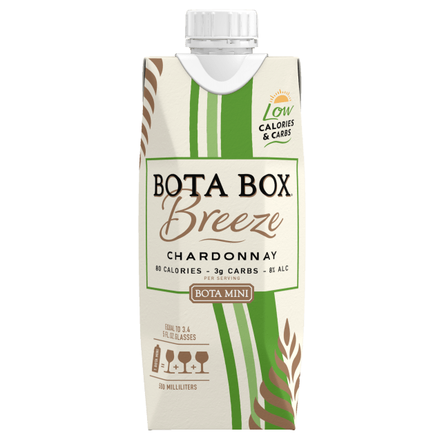 Bota Breeze Mini Chardonnay White Wine, 500mL (3 Glasses), 8% ABV