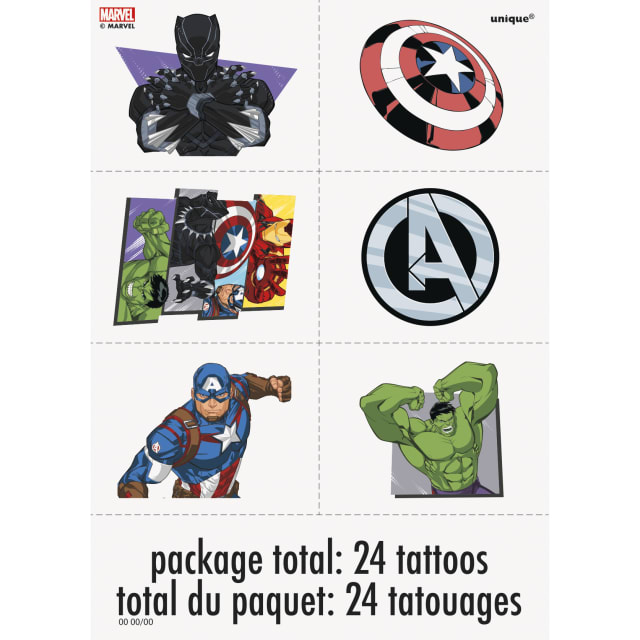 46369  Avengers Tattoos, 24ct