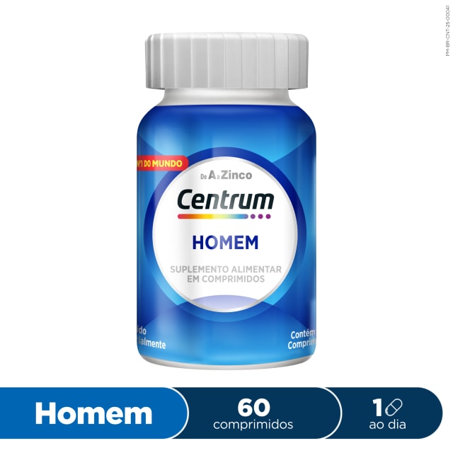 Centrum Gender Homem Multivitaminico de A a Zinco com Vitaminas e Minerais 60 comprimidos