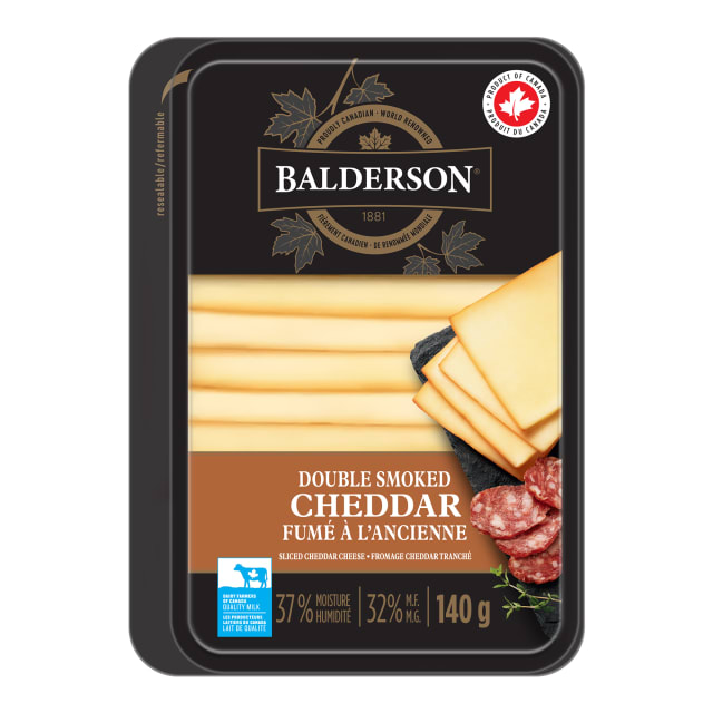 Balderson Double Smoked Cheddar Cheese Slices, 140g