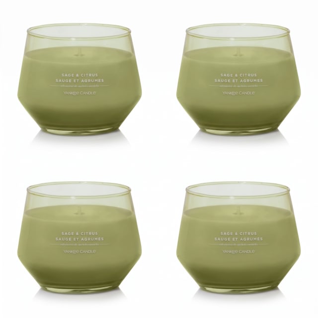Bougie en pot parfume Yankee Candle, Sauge et agrumes, collection Studio, 4 units
