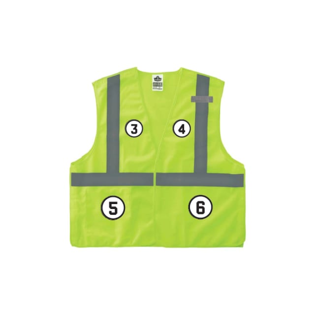 GloWear 8215BA-S Breakaway Hi-Vis Safety Vest - Type R, Class 2, Single Size, 1 Pocket