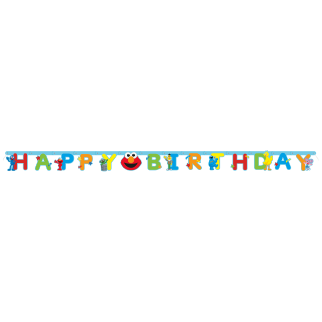 43661  Sesame Street "Happy Birthday" Jointed Banner