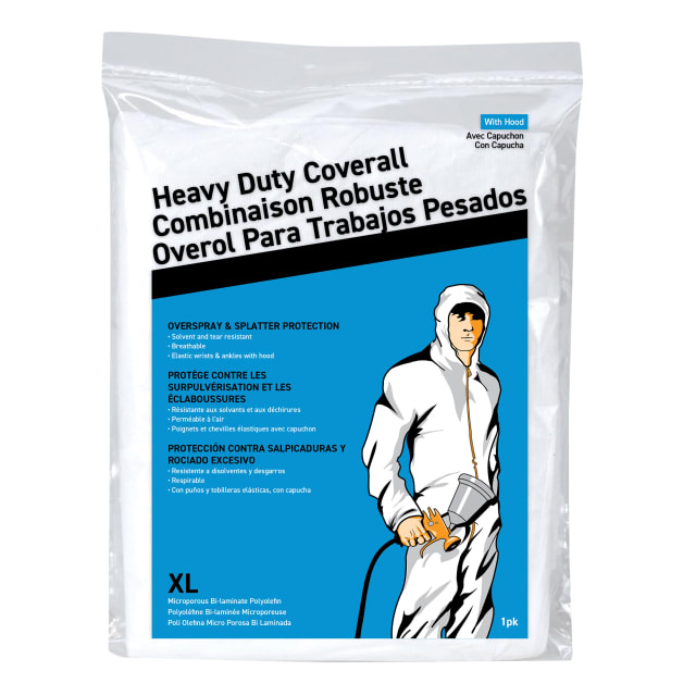 Body Barrier™ Coveralls with Hood, Elastic Wrists &amp; Ankles, X-Large