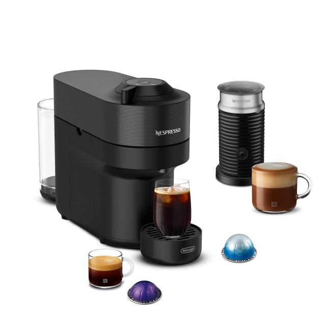 ​​Nespresso Vertuo Pop Coffee and Espresso Maker with Milk Frother by De'Longhi, Black