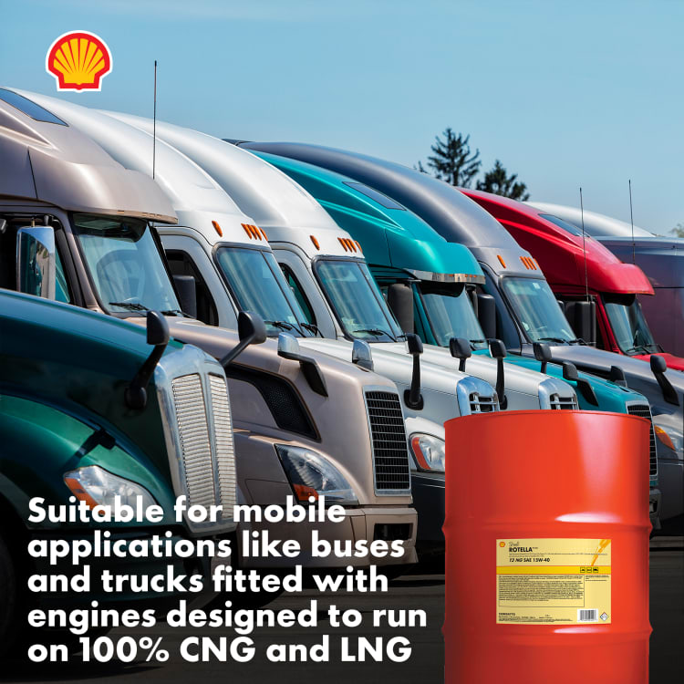 Shell Rotella NG 15W-40 Engine Oil for CNG and LNG Engines, 55 Gallon ...