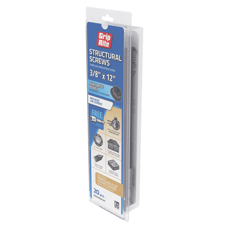 Scw Drive Grip-Rite 3/8 X 12