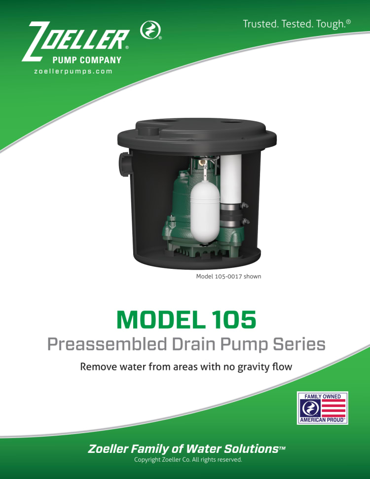 Zoeller 105-0001 Model 105 Drain Pump 0.30 HP, 115V, 1PH | Zoeller Pump ...