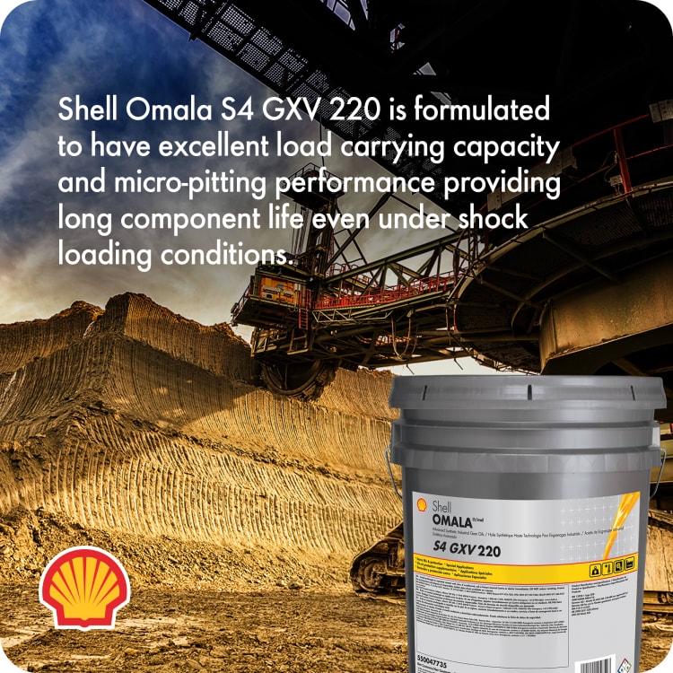 Shell Omala S4 GXV 220 Synthetic Industrial Gear Oil, 5 Gallon Pail ...