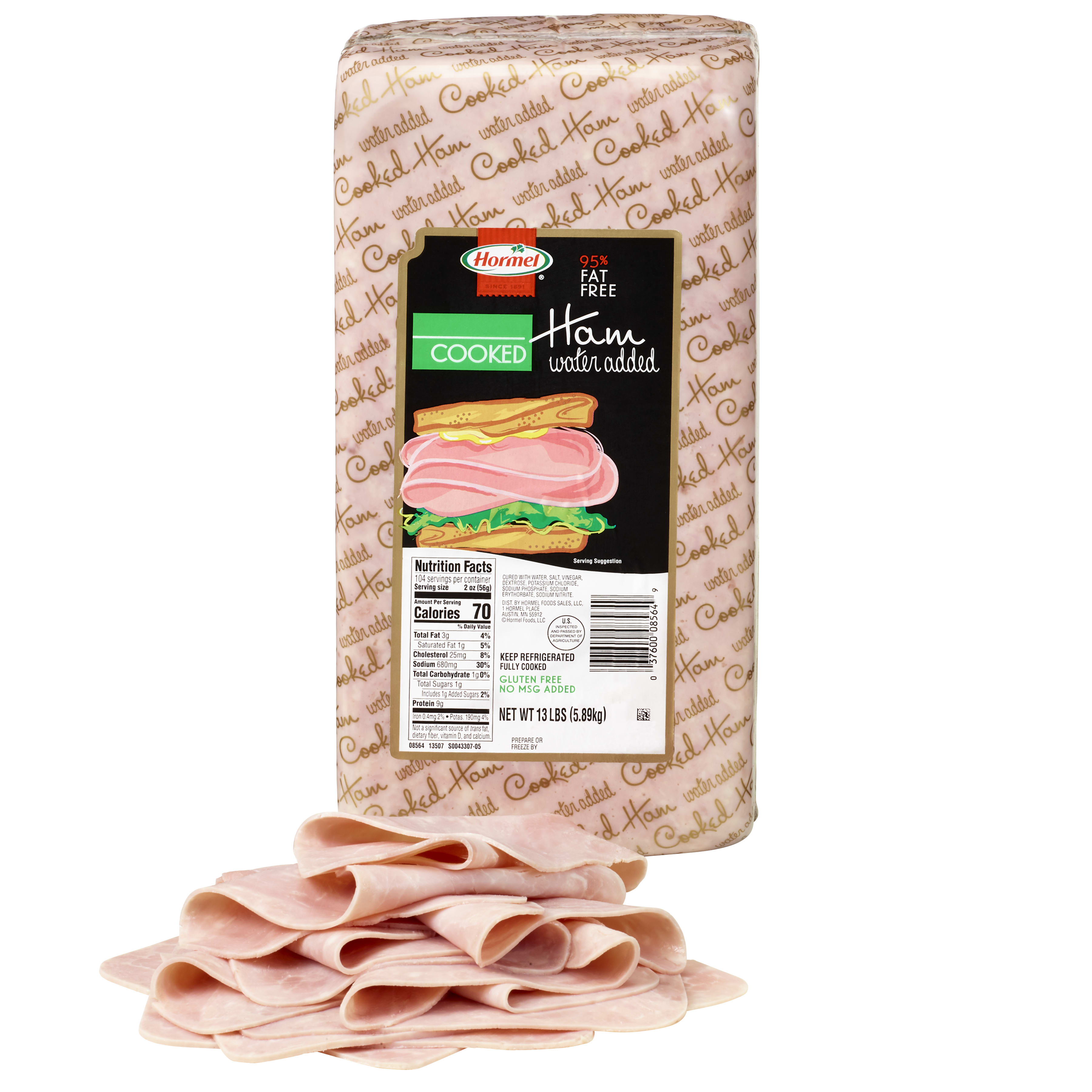 HORMEL® Cooked Ham & Water, 35%, 2/5.90 kg