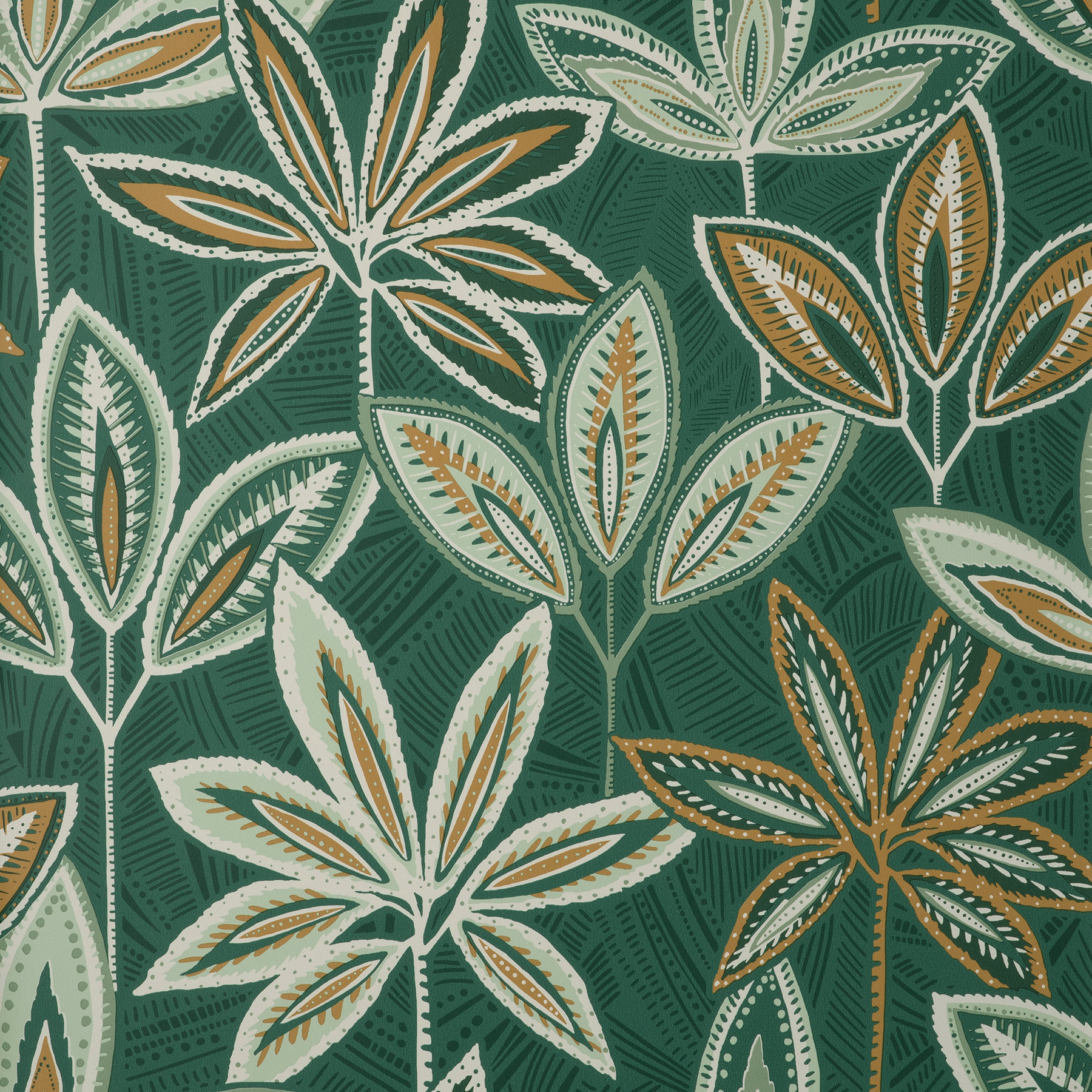 Bohan Green Decorative Tree Wallpaper | York Design Group Product Catalog