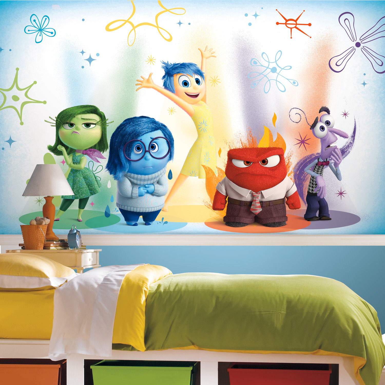 Inside Out XL Chair Rail Wall Mural | York Design Group Product Catalog
