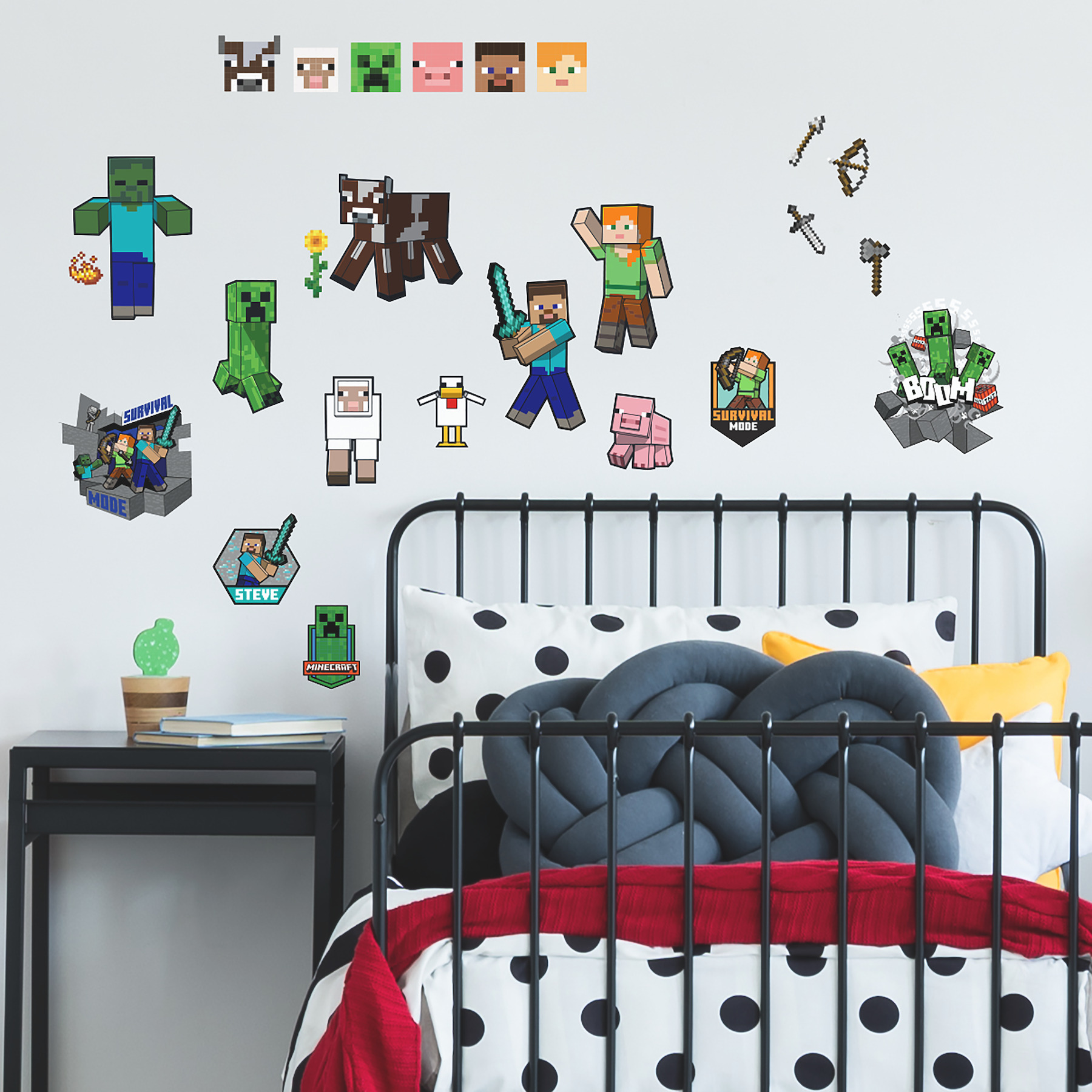 Minecraft Characters Peel & Stick Wall Decals | York Design Group ...