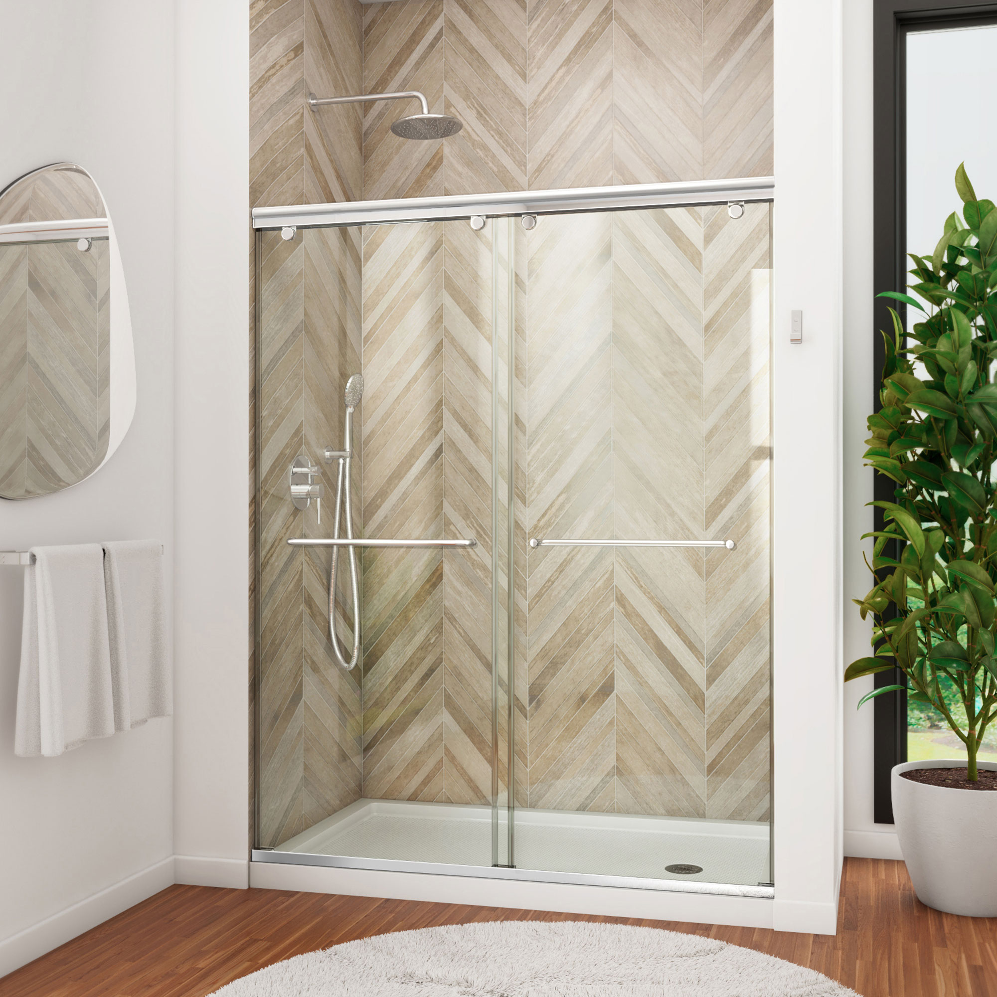 DreamLine Charisma 30 inch D x 60 inch W x 78 3/4 inch H Frameless ...