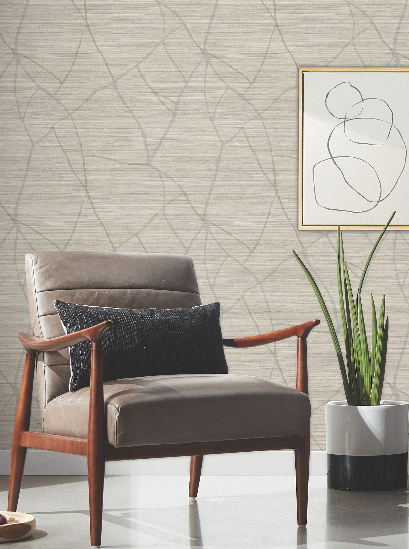 Raska Taupe Wallpaper | York Design Group Product Catalog