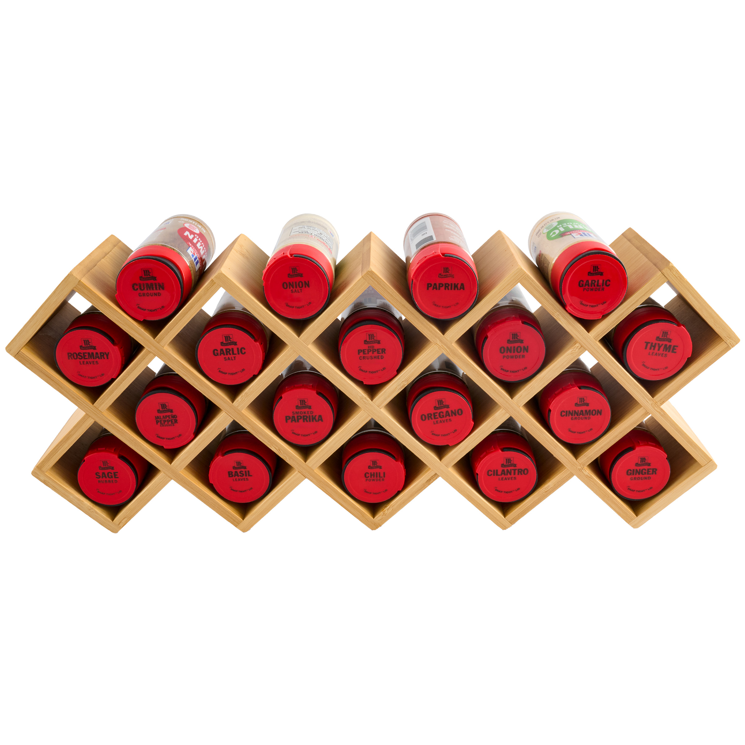 McCormick® Criss Cross Bamboo 18 Count Spice Rack, 33.36 oz | McCormick ...