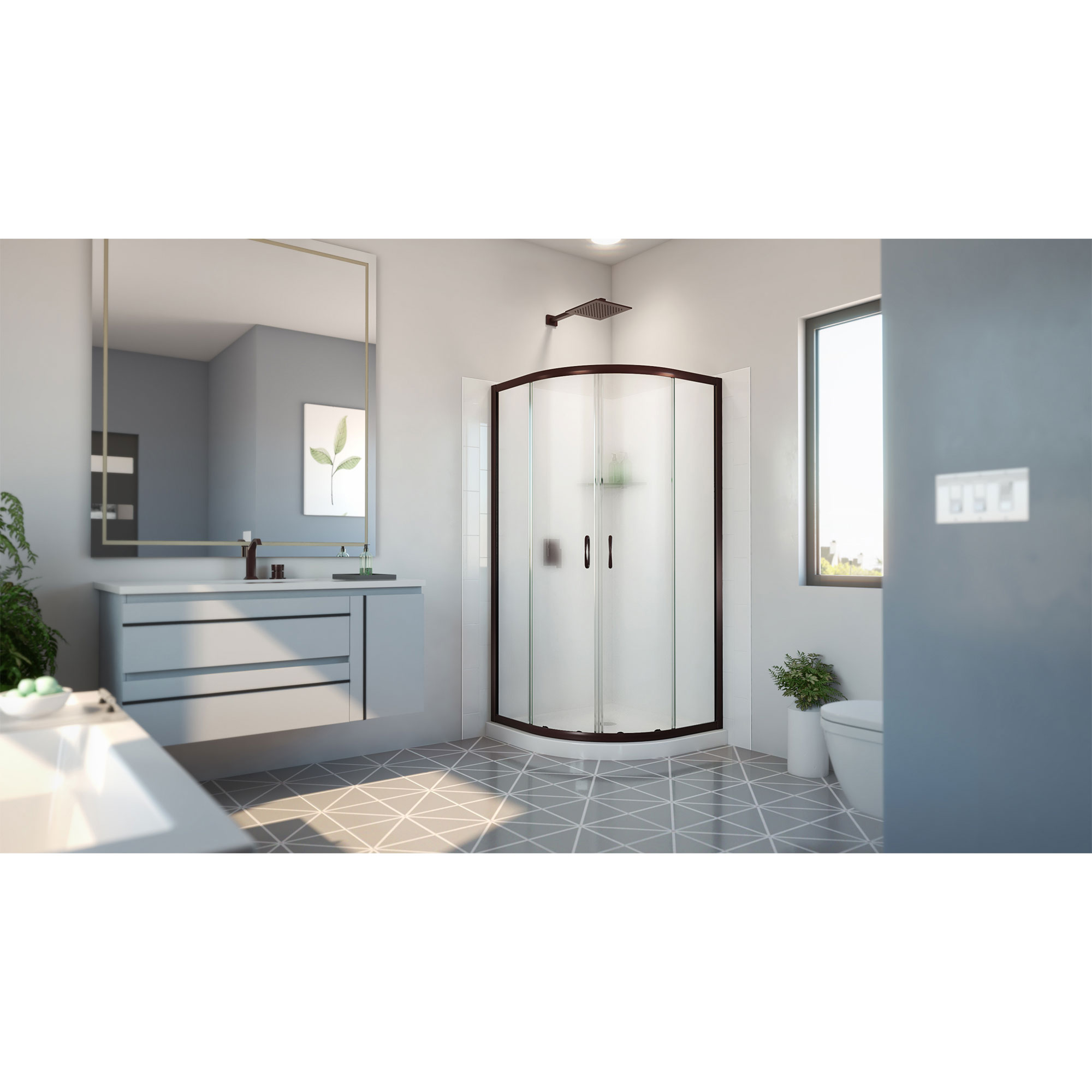 36 Inch Shower Insert DreamLine Prime 36 inch x 36 inch x 78 3/4 inch H Semi-Frameless ...