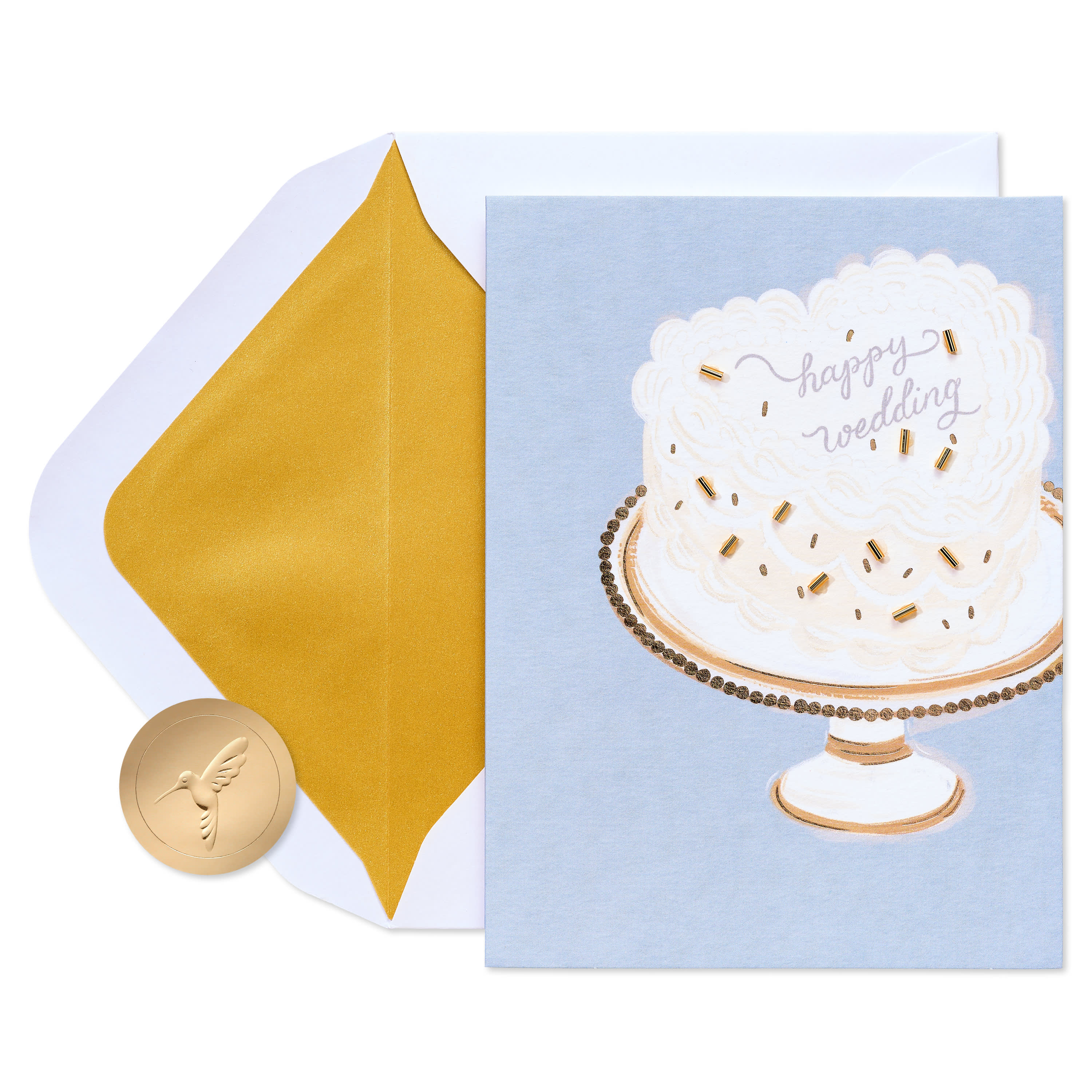 Papyrus Hochzeitskarte 'Happiest Ever After' – Mit Goldfolie, 11,4 X 15,2 Cm, Mit Umschlag