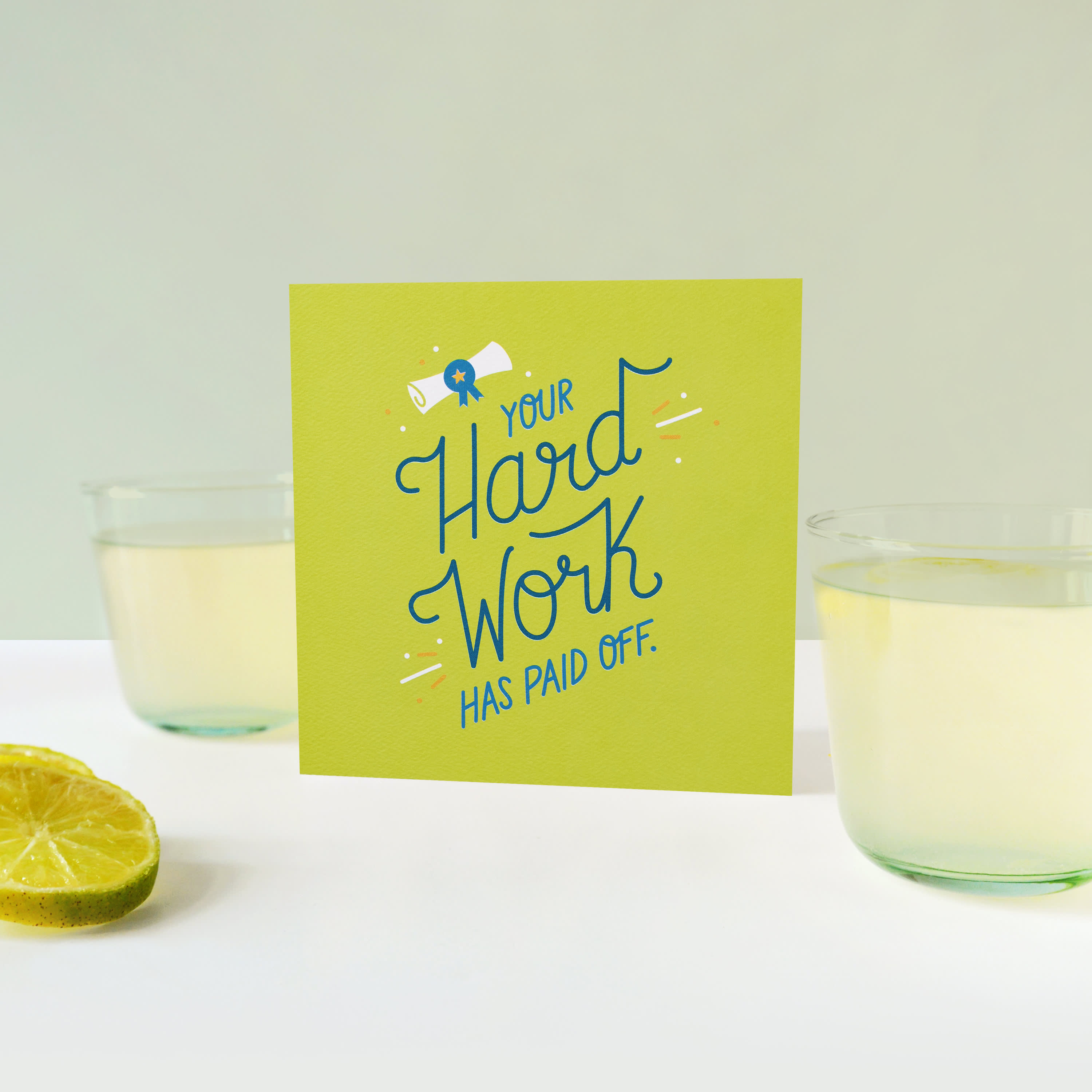 Hard Work Graduation Card, 6-Count image