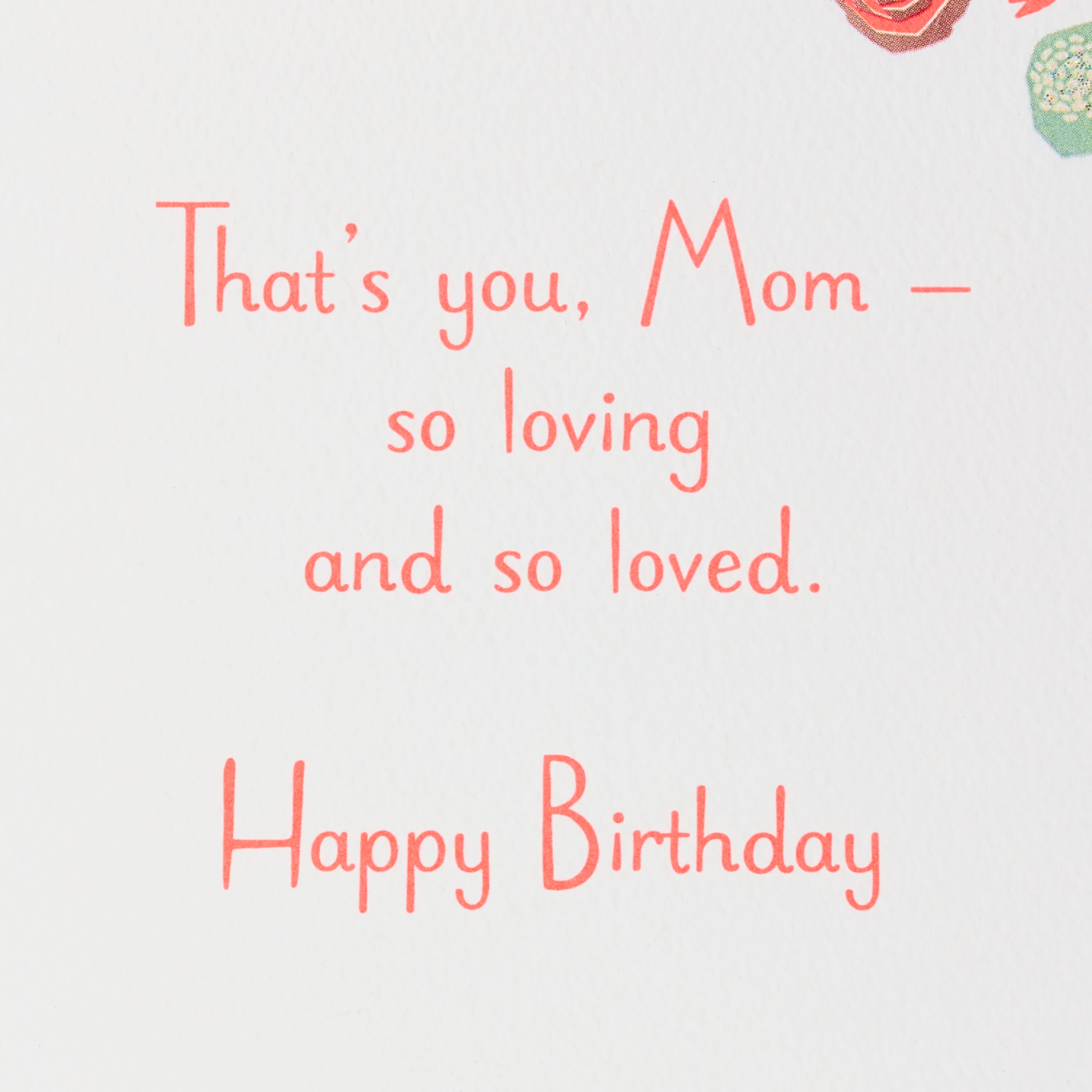 Sweet Strong Beautiful Birthday Card for Mom image