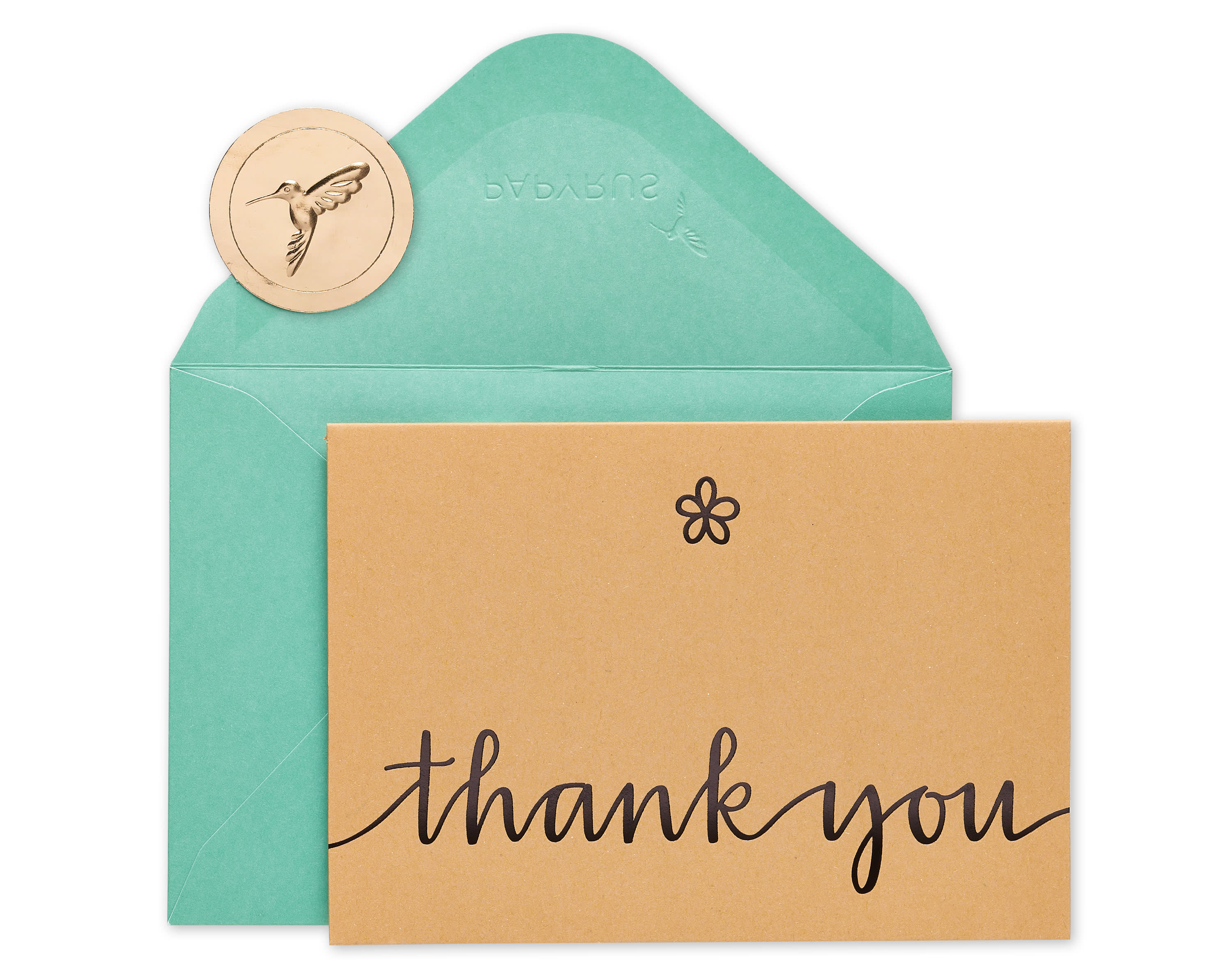 Blank Inside Kraft Boxed Thank You Cards And Envelopes, 14Count For