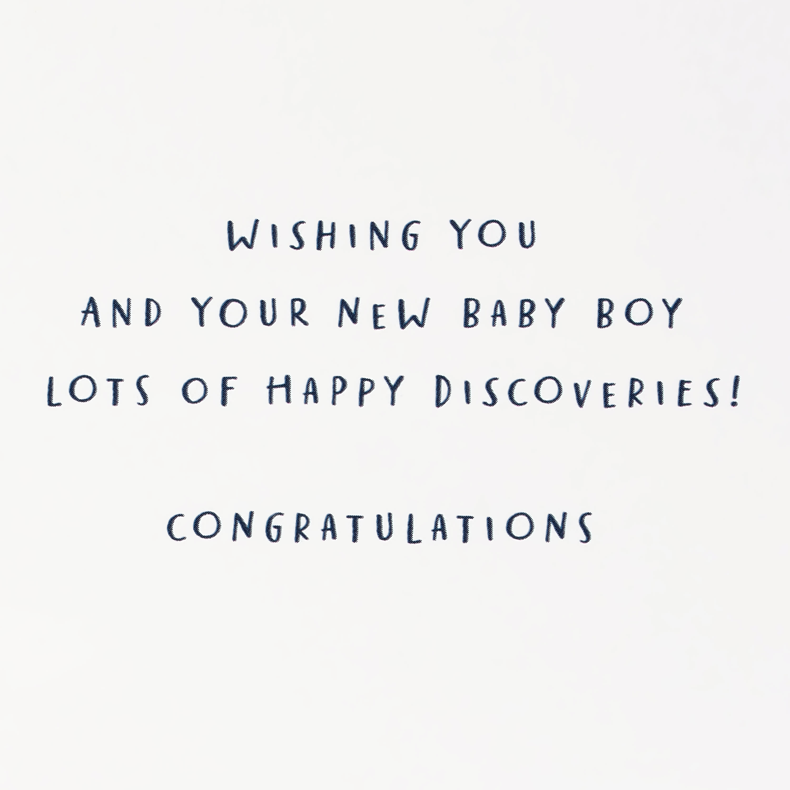 Elephant Baby Boy Congratulations Card image