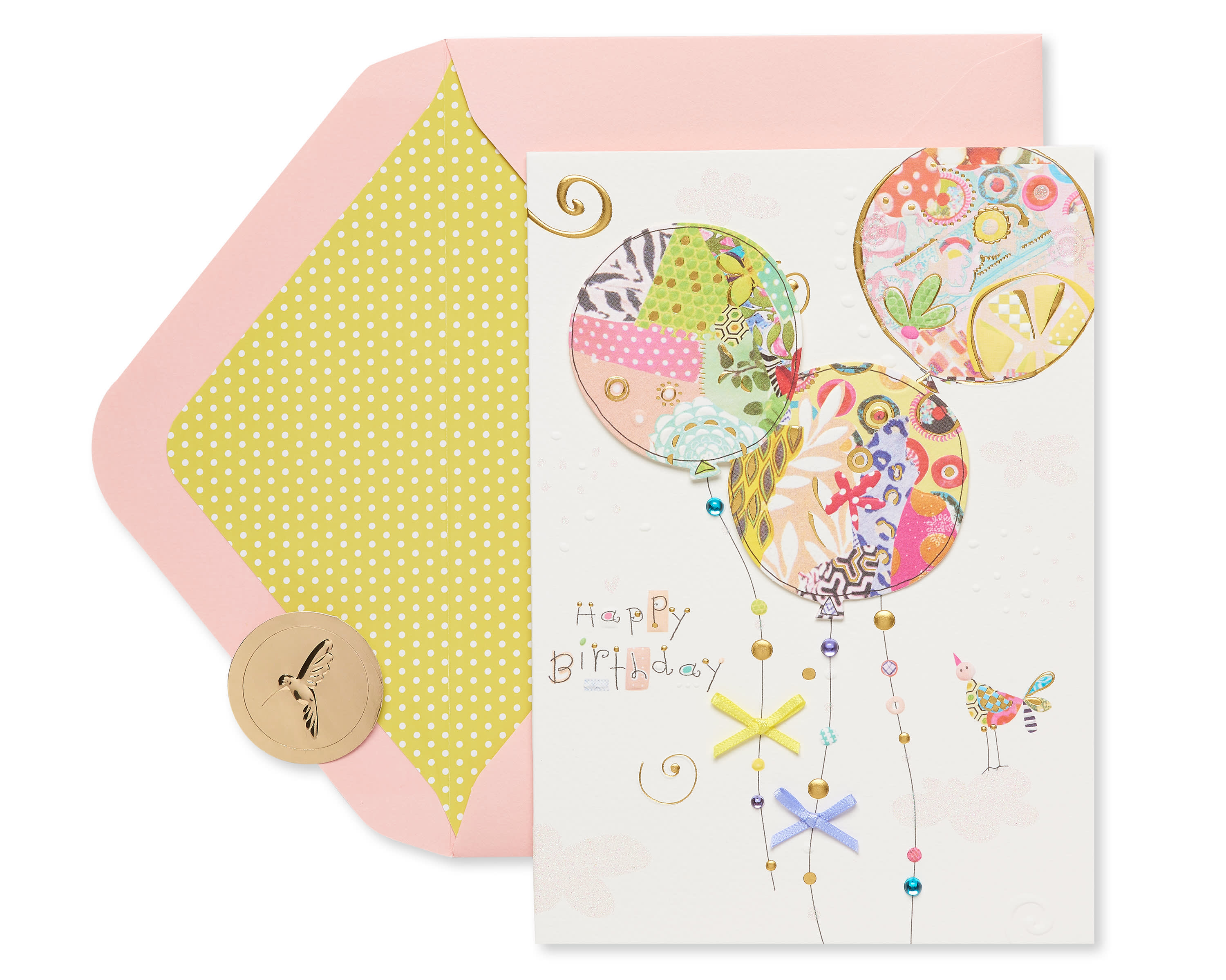 Patchwork Balloons Birthday Greeting Card - Designed By House Of ...