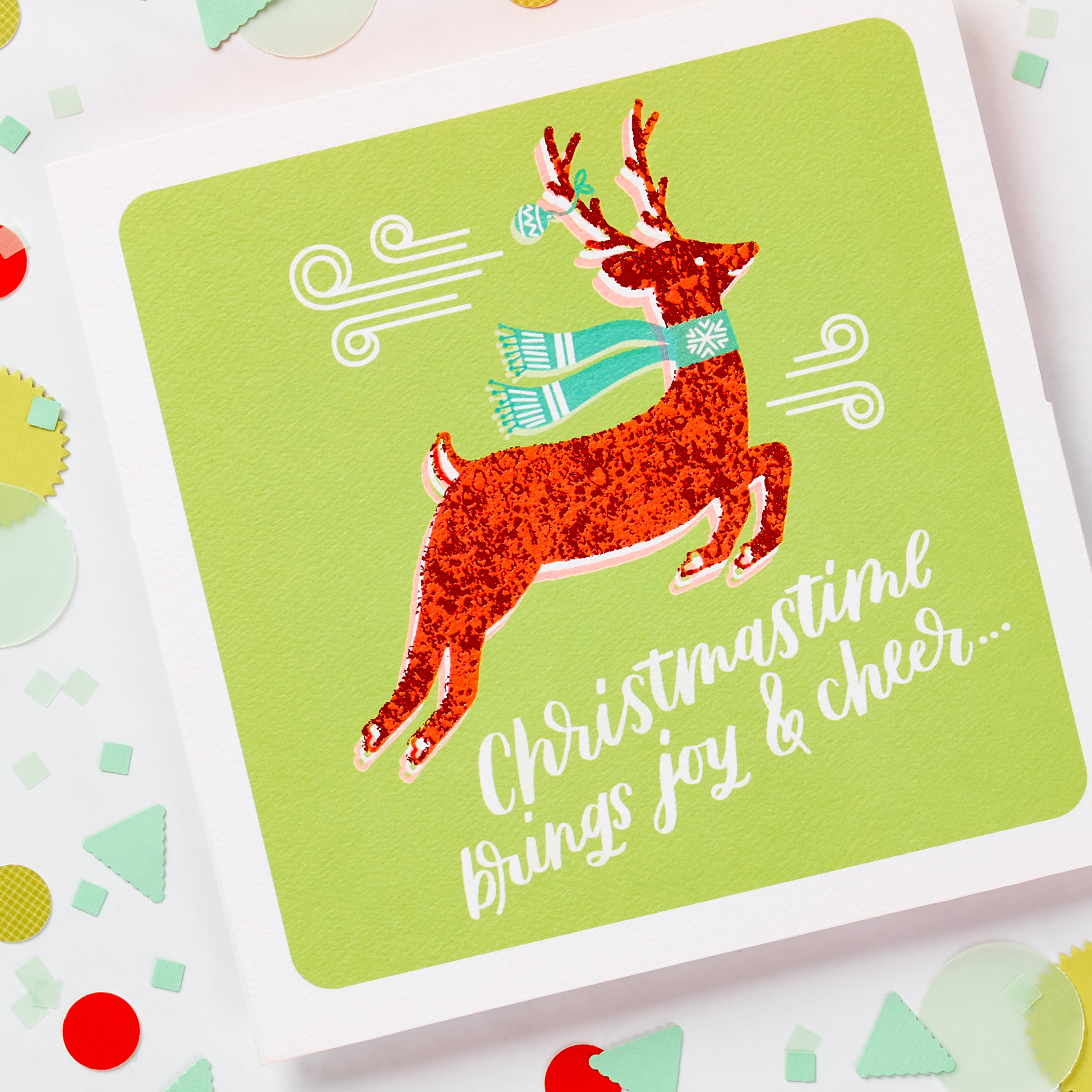 Reindeer Christmas Money and Gift Card Holder Greeting Card image