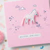 Zebra Baby Girl Congratulations Card image