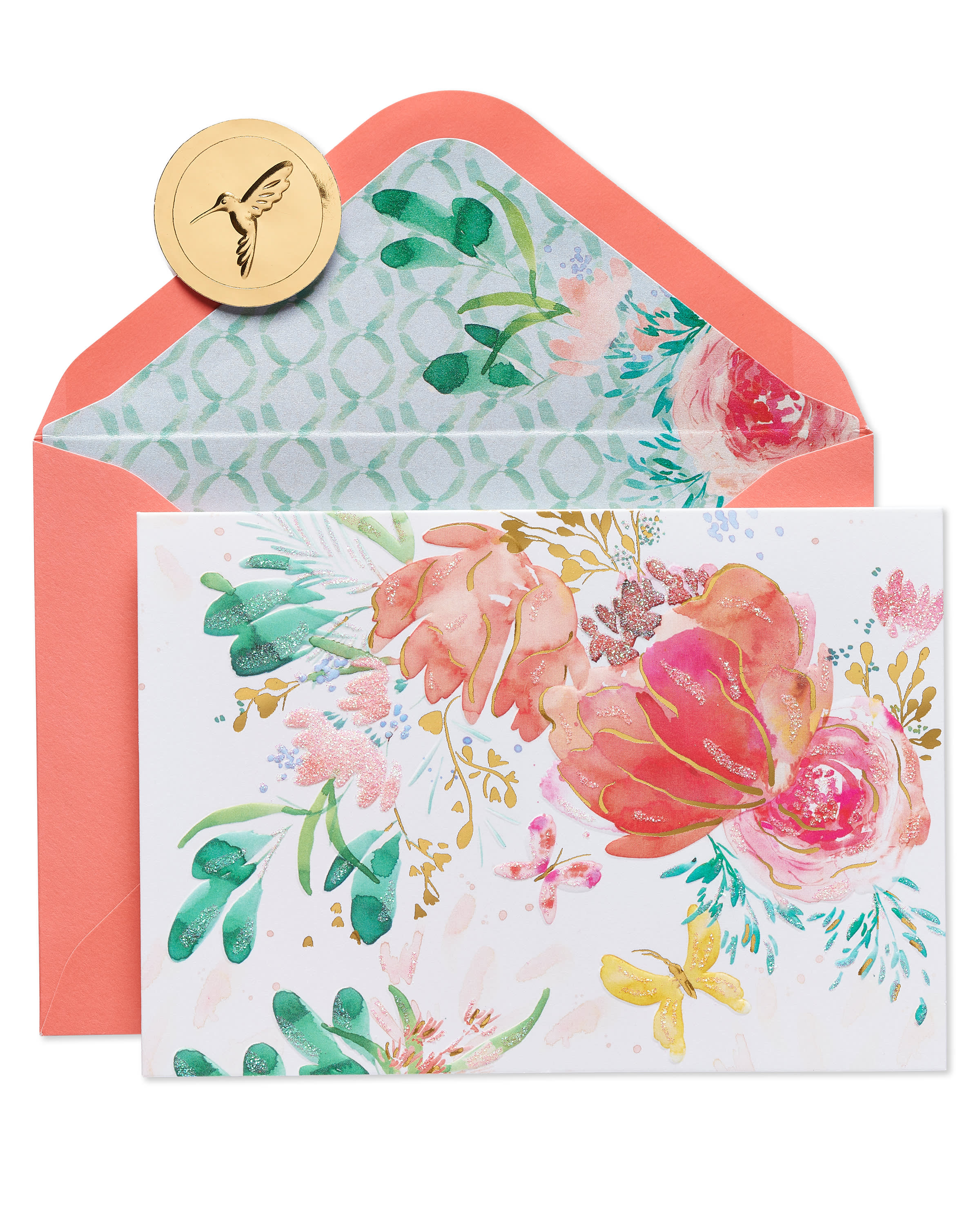 Watercolor Floral Boxed Blank Note Cards, 10Count Papyrus