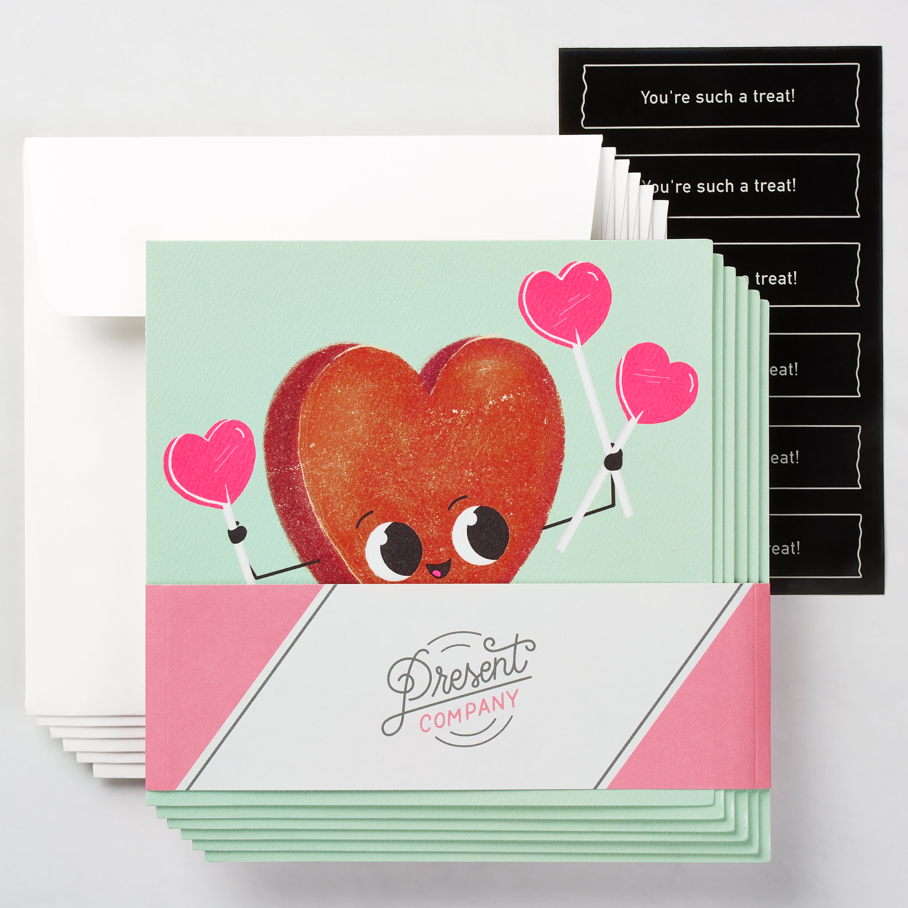 Candy Heart Valentine's Day Cards, 6-Count image