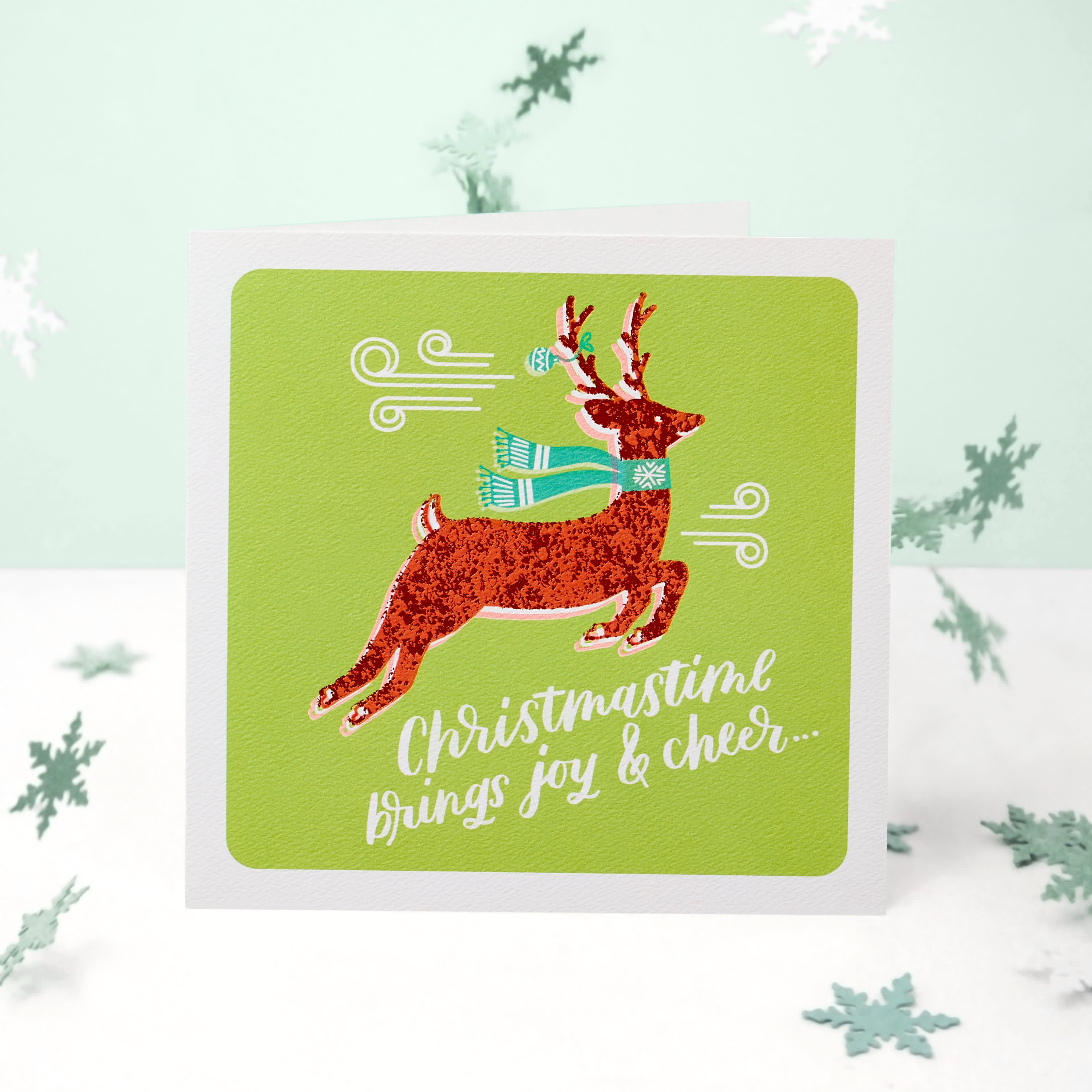 Reindeer Christmas Money and Gift Card Holder Greeting Card image