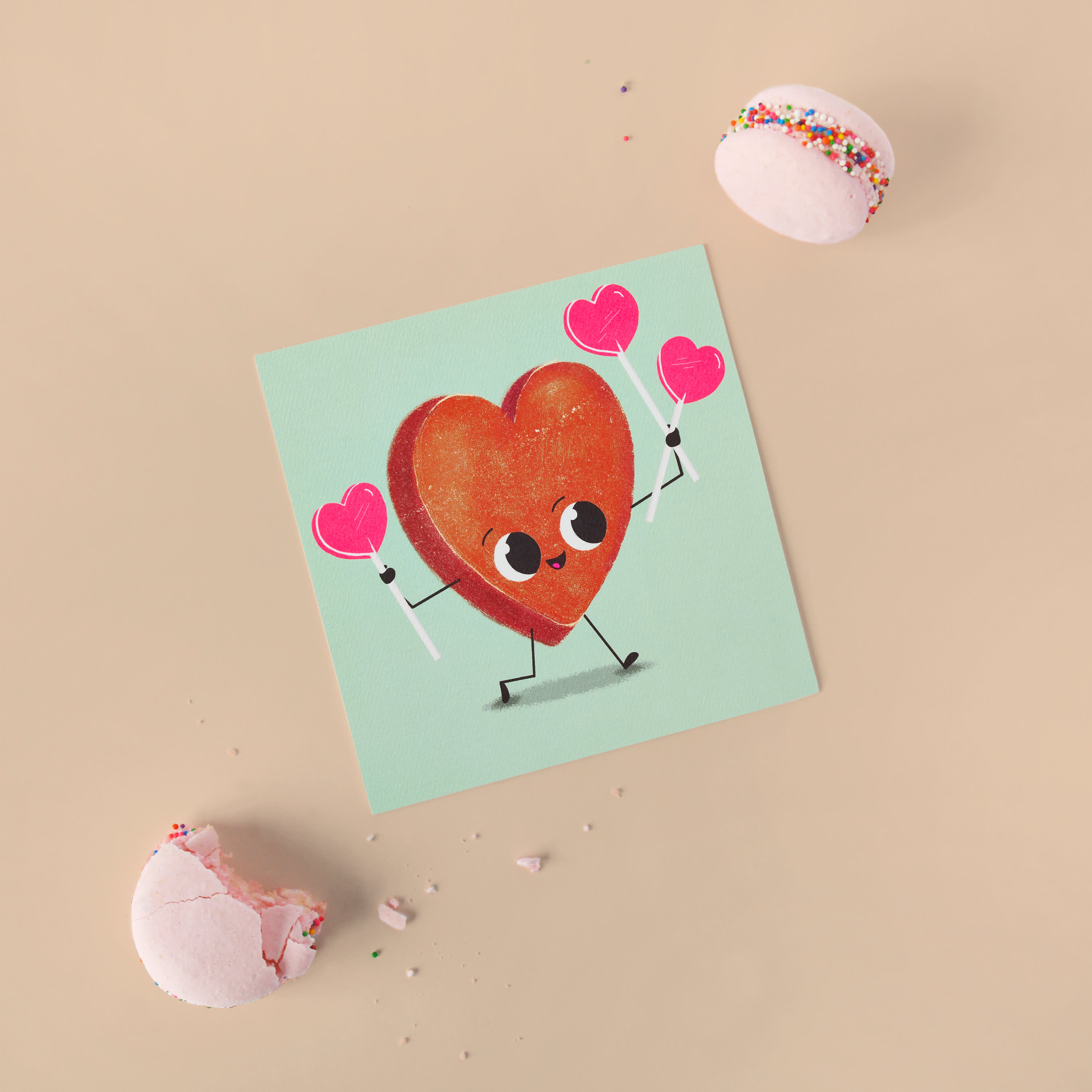 Candy Heart Valentine's Day Cards, 6-Count image