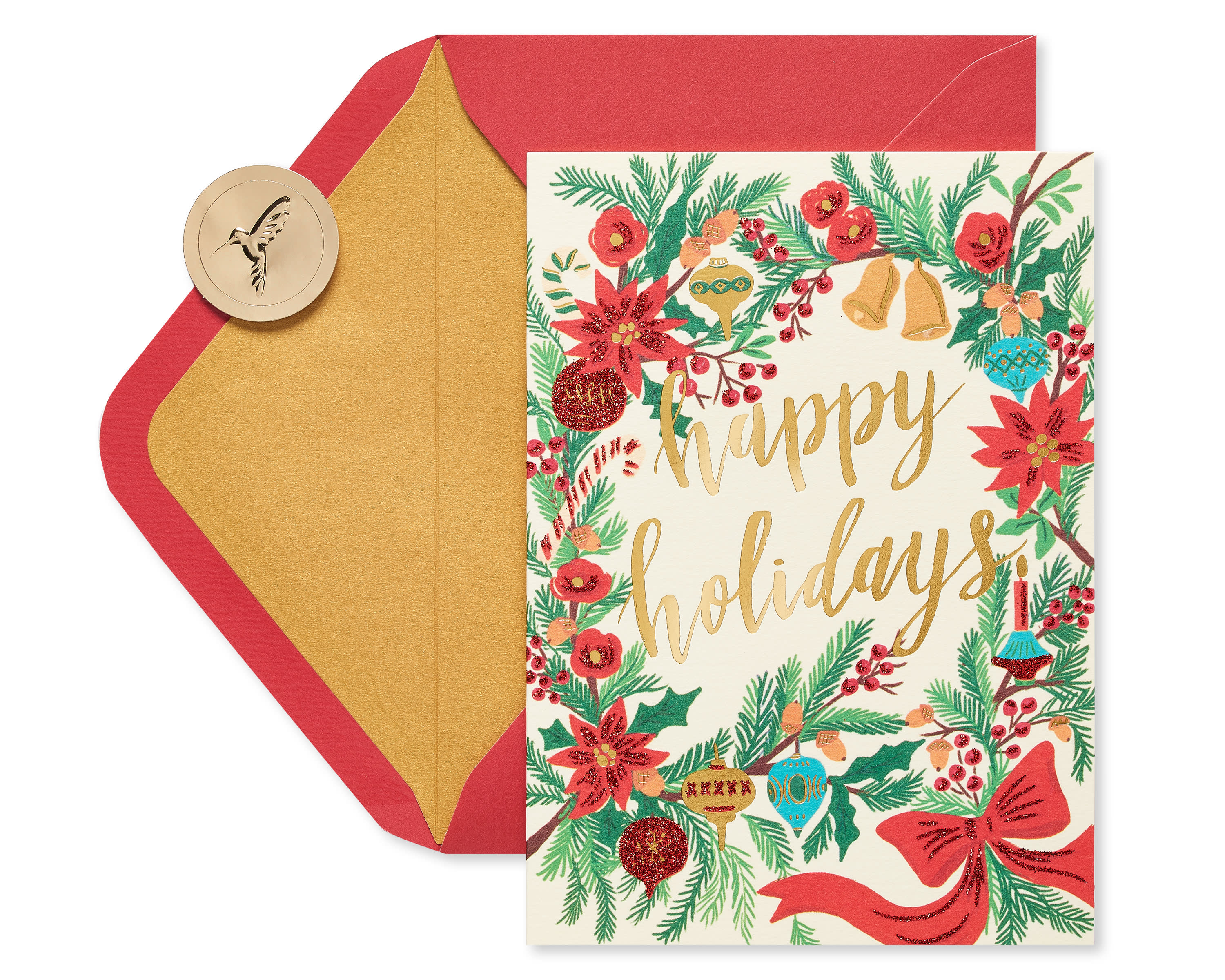 Happy Holidays Holiday Boxed Cards, 14Count Papyrus