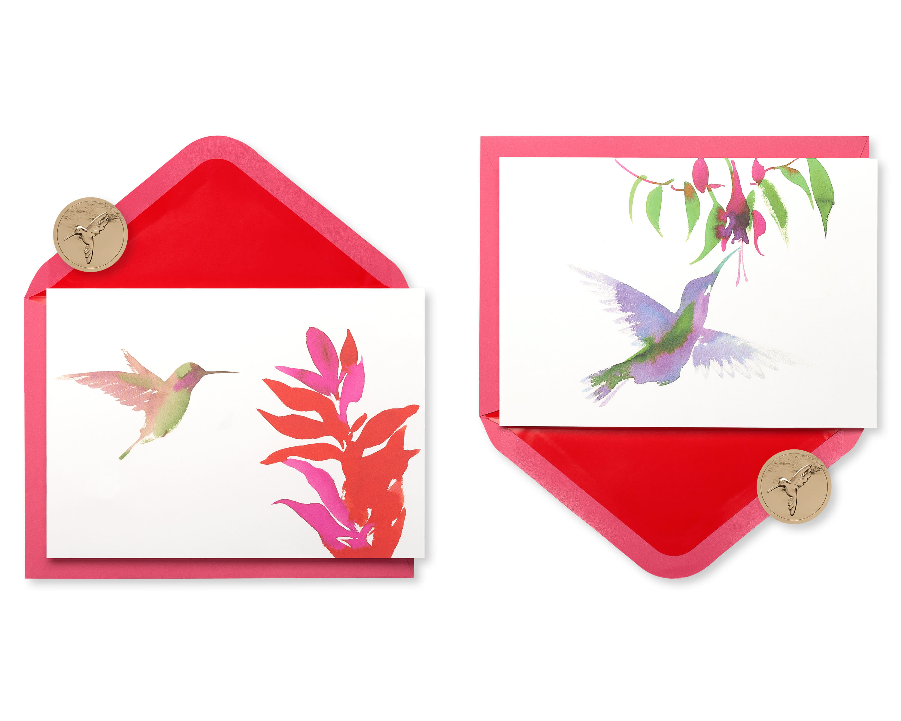 Blank Inside Watercolor Hummingbirds Keepsake Boxed Blank Cards And Envelopes, 20Count For