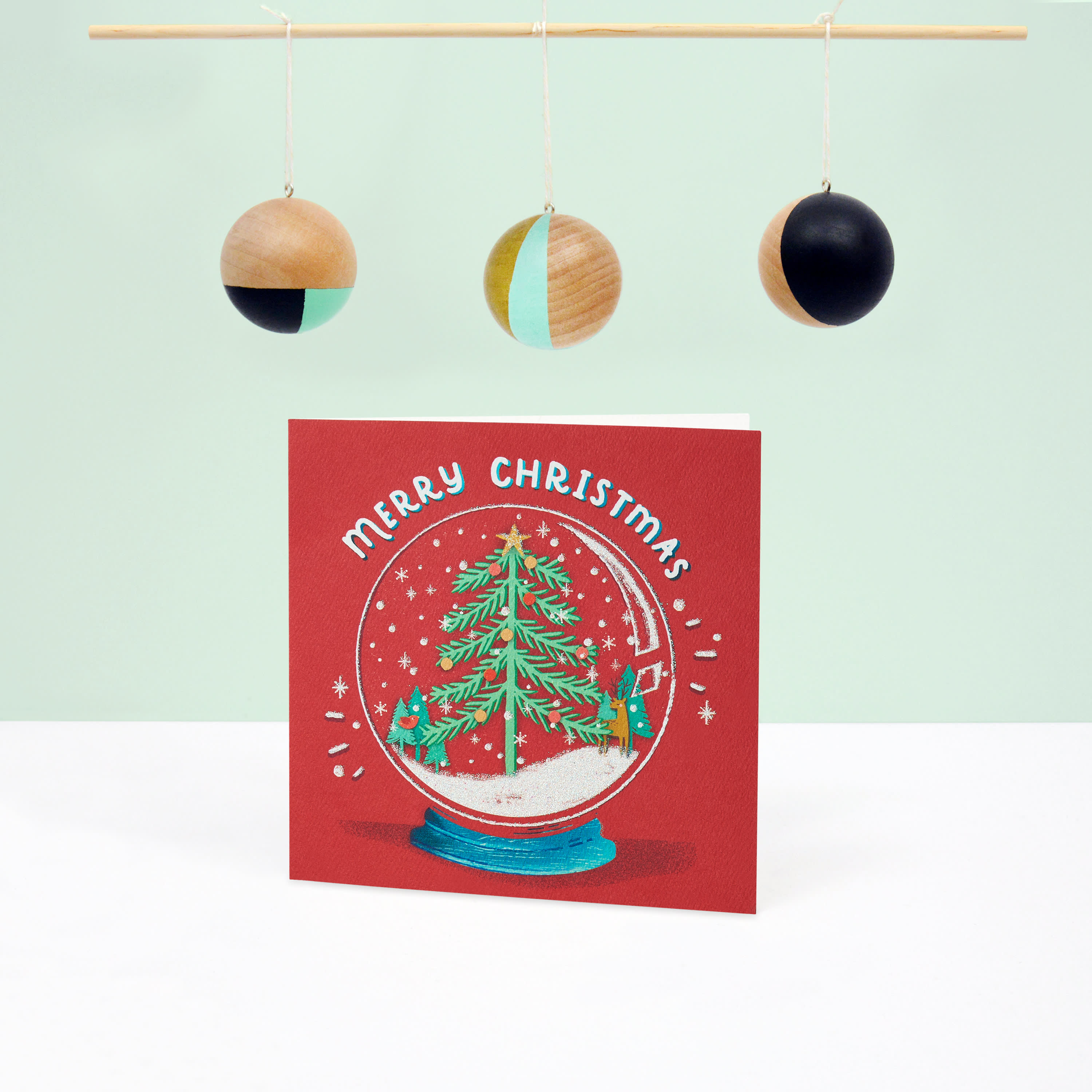Snowglobe Christmas Greeting Card, 6-Count image