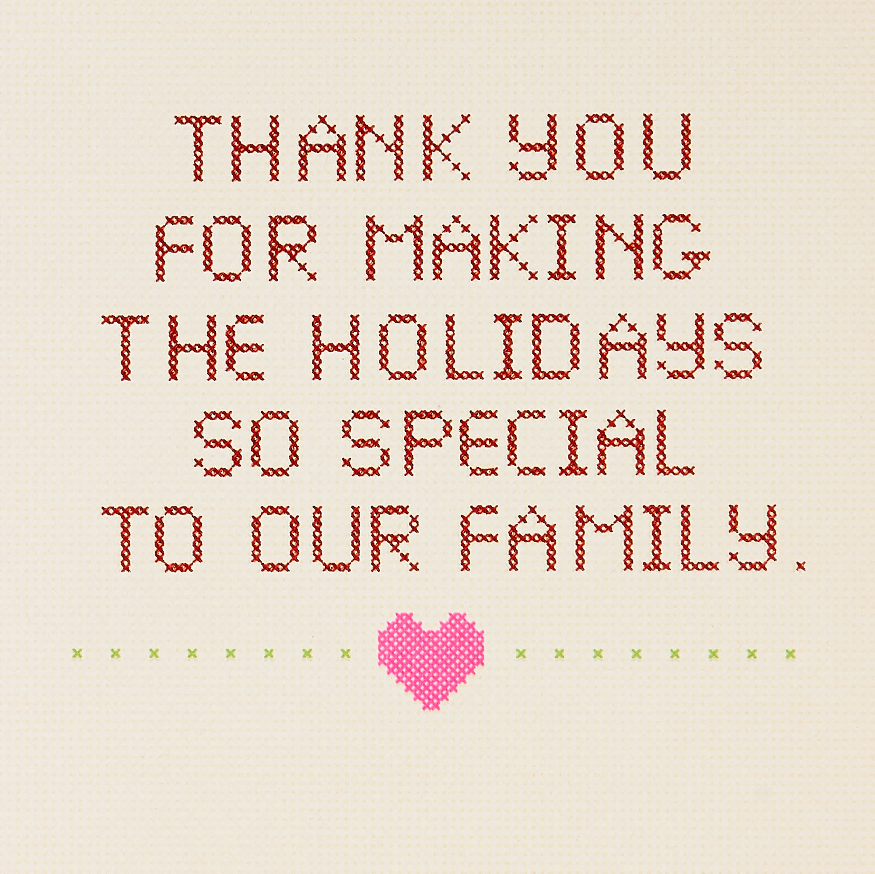 Cross-Stitch Christmas Greeting Card for Family image
