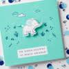 Elephant Baby Boy Congratulations Card image