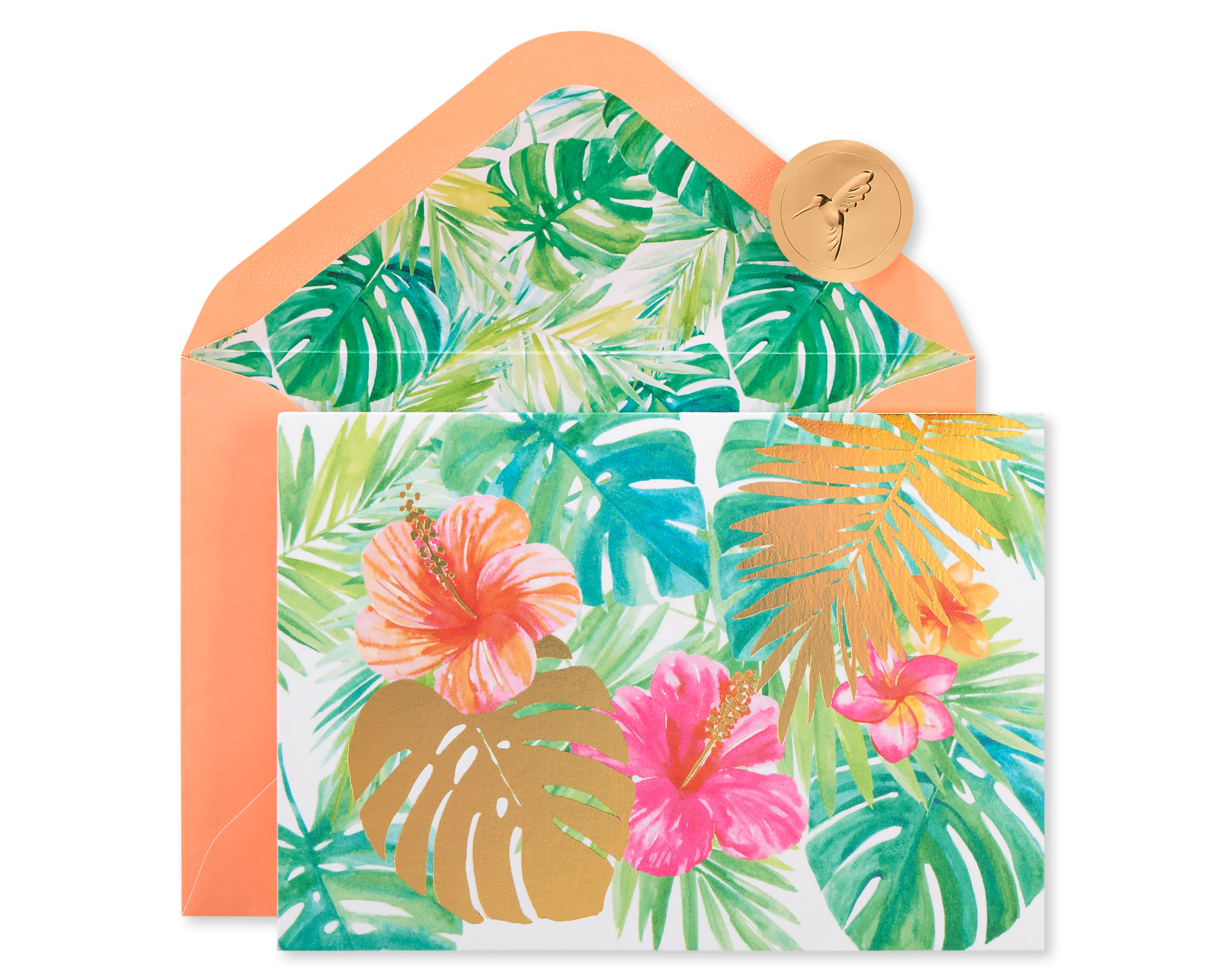 Blank Inside Tropical Flowers Boxed Blank Note Cards With Envelopes, 12