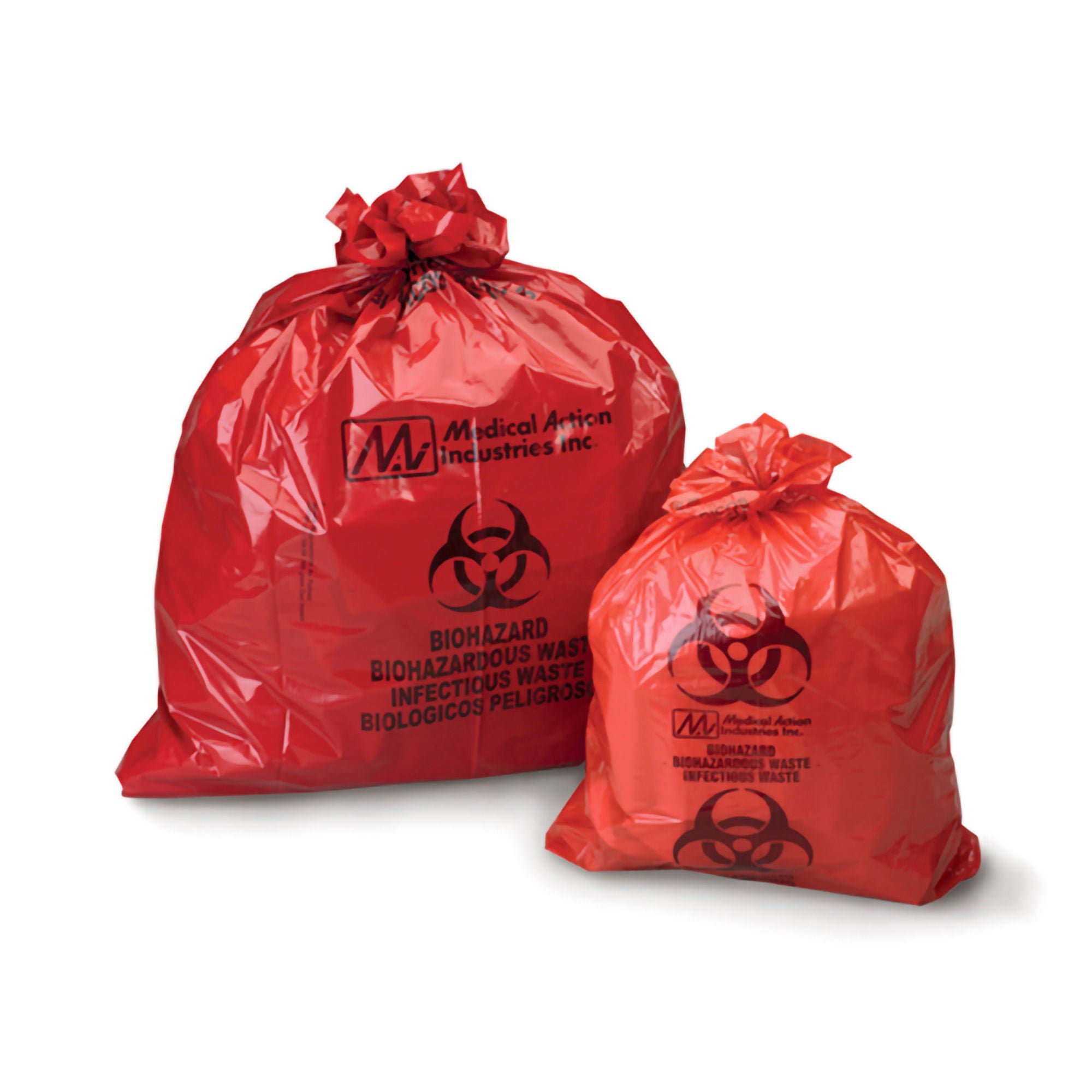 Medegen Biohazard Waste Bag, 44 gallon Capacity, 38 x 45 Inch