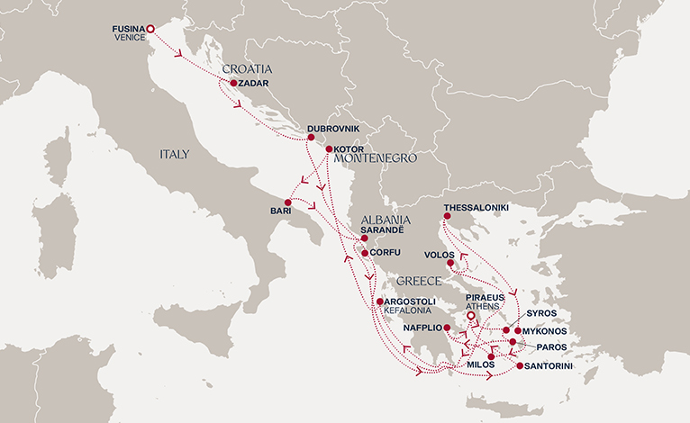 Itinerary map