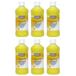 Handy Art&reg; Little Masters&reg; Washable Tempera Paint, Yellow, 16 oz., Pack of 6 RPC211710-6