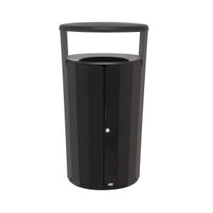 Rubbermaid Commercial, Resist®, 45 gal, Metal, Black, Round, Receptacle