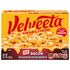 Velveeta Shells & Cheese with Bacon, Shell Pasta & Cheese Sauce, 10.3 oz Box